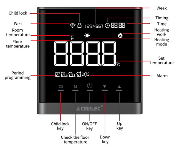 ACMELEC AE668-SDL Smart Room Thermostat 8