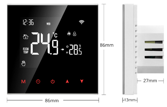 AVATTO WT100 WiFi Touch Screen Thermostat 10