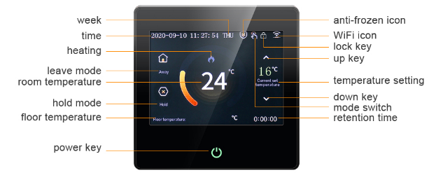 AVATTO WT102 WiFi Smart Touch Screen Thermostat 8