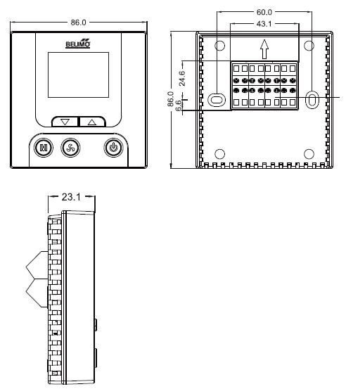 Belimo EXT-RCF-24 Electronic Thermostat 15