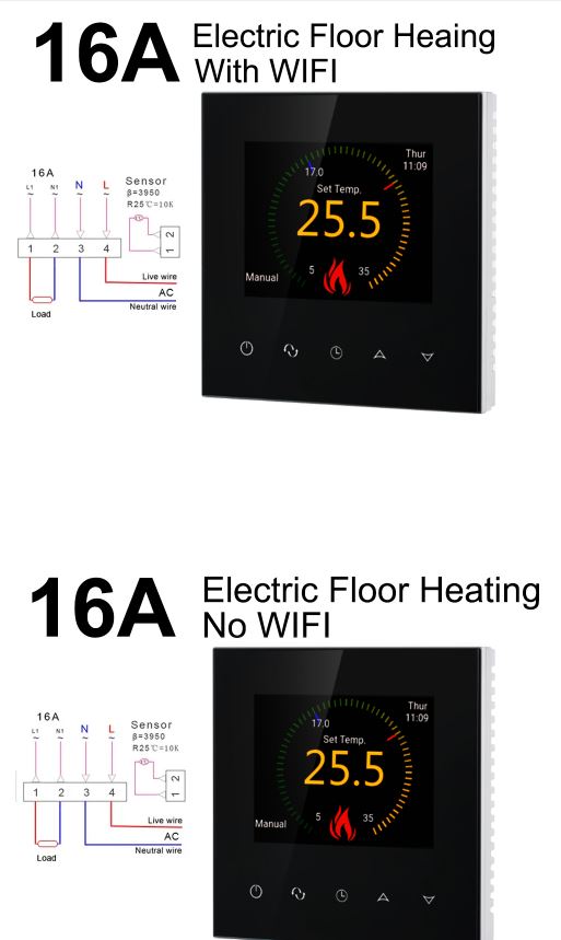 Blosam DV-325 Smart WIFI Touch Screen Thermostat  3