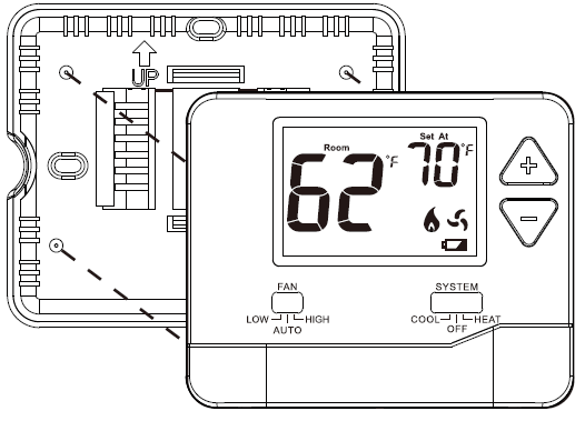 Breeze33 BZ33-201N Non-Programmable PTAC Thermostat  3