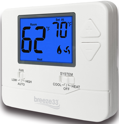  Breeze33 BZ33-201N Non-Programmable PTAC Thermostat  pro