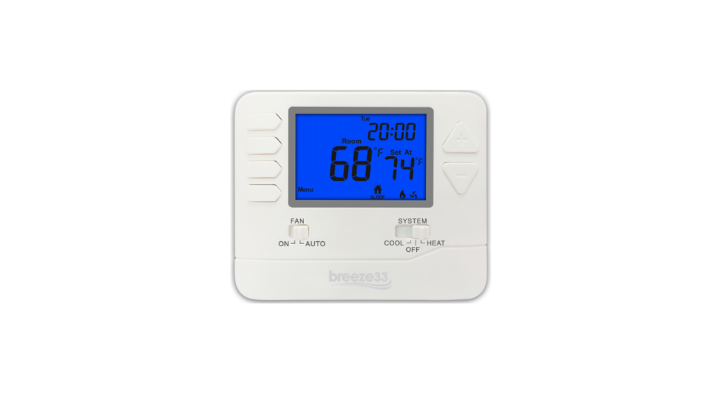 Breeze33 BZ33-201P Programmable Thermostat fea