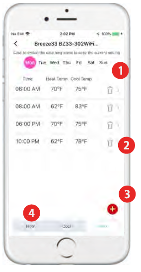 Breeze33 BZ33-302Wifi Programmable 3H-2C Wifi Thermostat   35