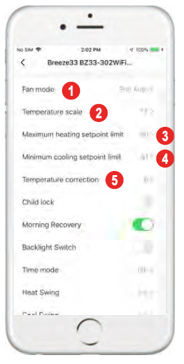 Breeze33 BZ33-302Wifi Programmable 3H-2C Wifi Thermostat   37