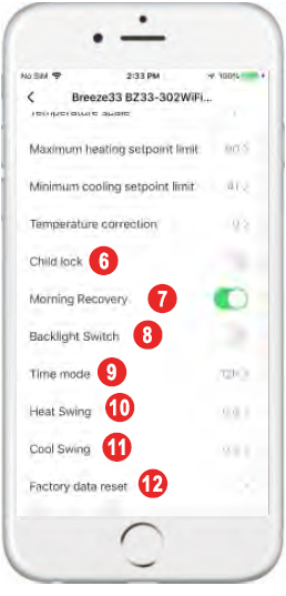 Breeze33 BZ33-302Wifi Programmable 3H-2C Wifi Thermostat   38