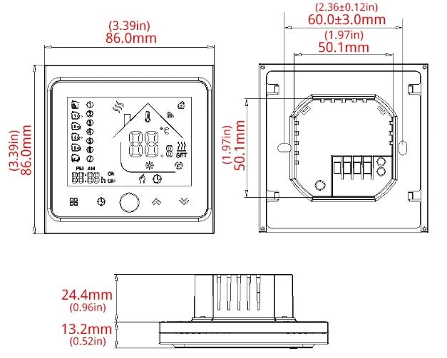 Byelearn B204-A028 Fan Coil Smart Thermostat  5