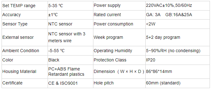Duowei DW-H901 Wifi Programmable Digital Heating Thermostat  3