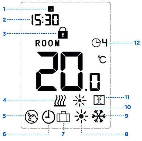 Genebre 3917 Heat - Cool Digital Thermostat  1