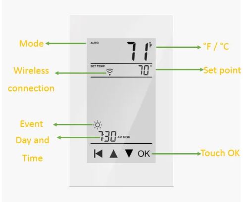 Jiahong ET-72G Programable Smart Touch Screen Thermostat  2