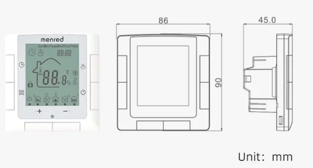 Menred Ls6.716 16A LCD digital thermostat programmable  4