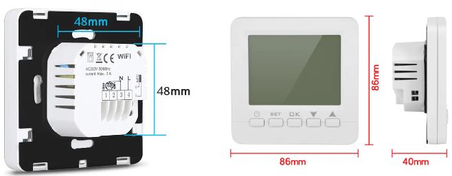 OEM HY02B05-2 WiFi Smart Programmable Thermostat -3