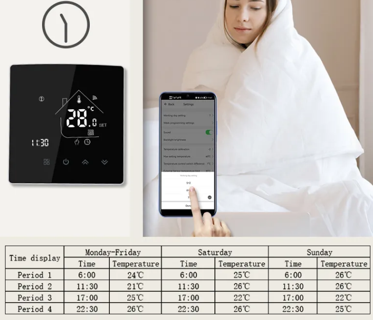 OEM X5 Digital Programmable Wifi Thermostat  5
