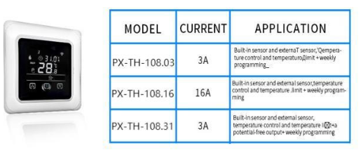 PENGXIANG PX-TH-108TW Smart Wifi Thermostat  8