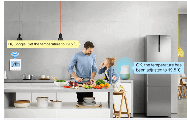 Rti-Tek R3W.716 LCD 16A Programmable Smart WiFi Thermostat 8