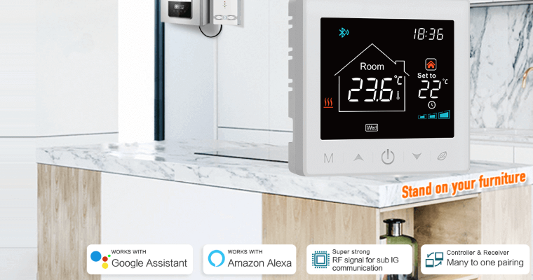 Rti-Tek R9BW Wi-Fi wall-hung boiler touch screen wireless thermostat  1