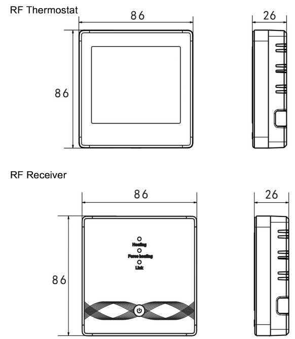 Rti-Tek R9BW Wi-Fi wall-hung boiler touch screen wireless thermostat  12
