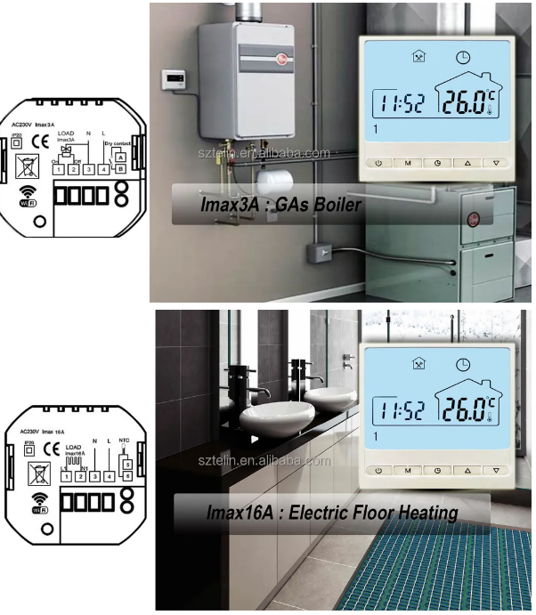 Telin AC-609H-WIFI Smart Wifi Electric Floor Heating Thermostat 4