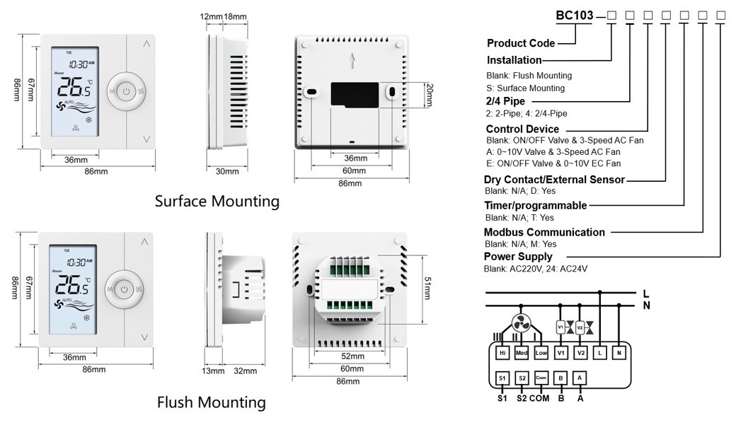 Breeze-BC103-2/4D-Digital-Thermostat-FIG.1