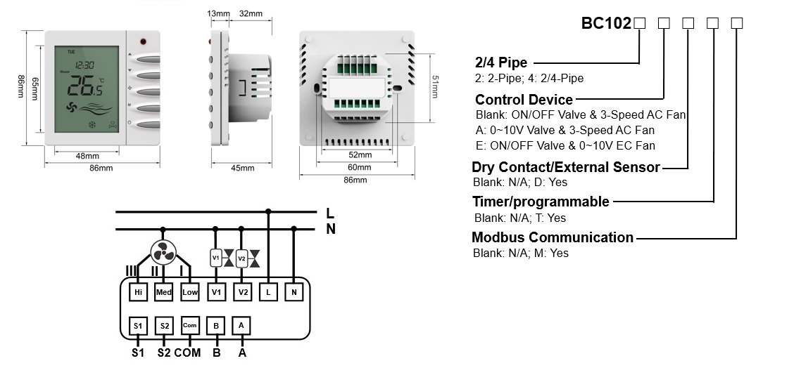 Breeze-BC102-DM-Touch-Screen-Thermostat-FIG.1