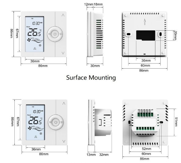 Breeze BC103-4AD fan coil Smart Thermostat 5