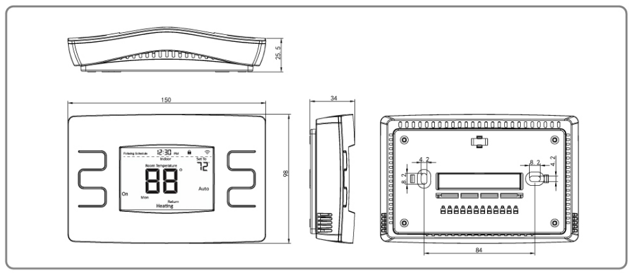 E-TOP -CH7300- 24V -Programmable- Thermostat  - 6