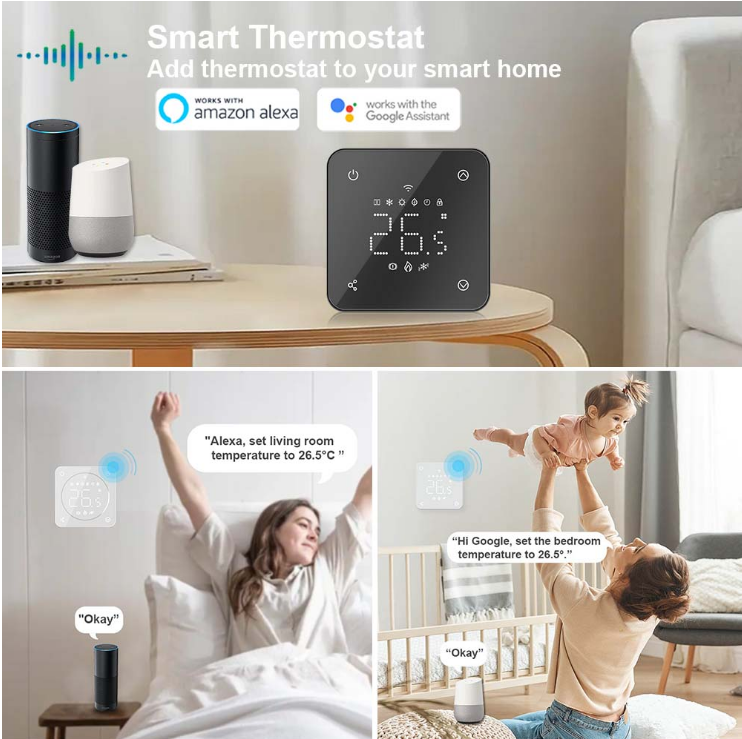 E-TOP- HT-22B -Touch- LED- Tuya- Zigbee- Smart -Thermostat  - 1