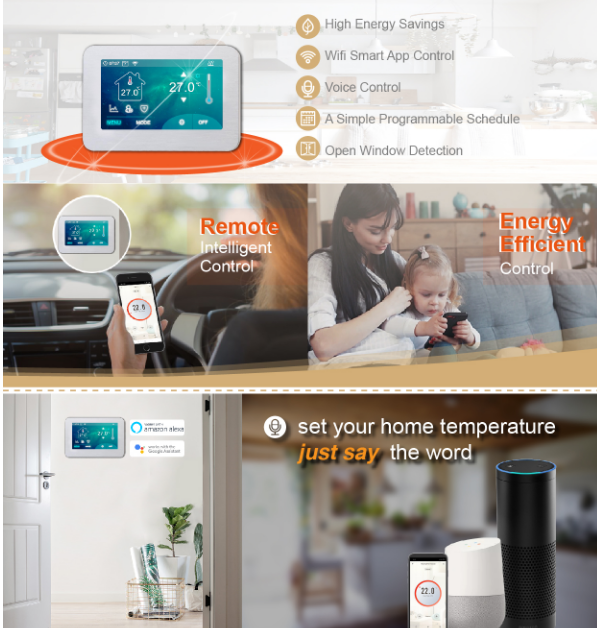 E-top HT-CS01W WiFi Touch Screen Thermostat  1