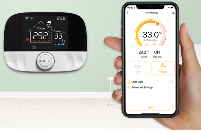 EZAIOT RF433 Wireless Floor Heating Thermostat 6