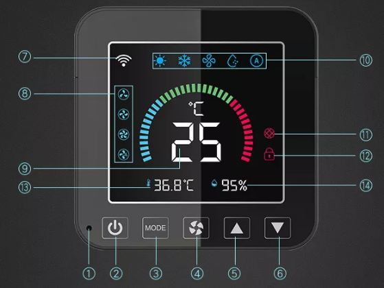 Neutral or OEM QP-RT01W6 Wifi Smart Thermostat 2