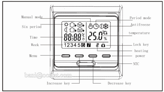 OCSTAT OCTK666E Programmable Thermostat 1