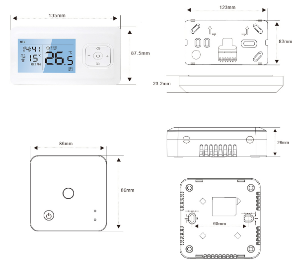 OEM ME901 programmable WIFI Thermostat  8