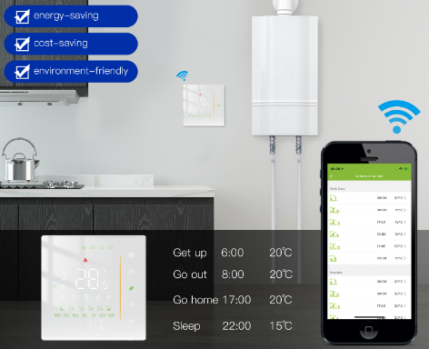 Tarautom WHT-006-GB-WH WiFi Wireless Room Thermostat  2