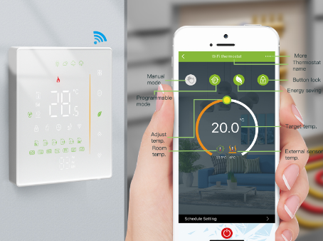 Tarautom WHT-006-GB-WH WiFi Wireless Room Thermostat  4