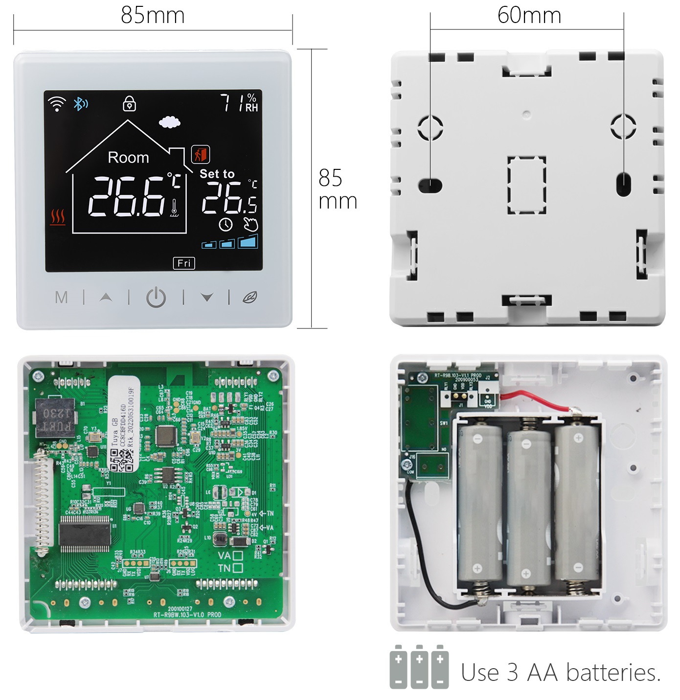VANCOO-BOT-R9B-Wifi-Smart-Room-Thermostat-FIG.2