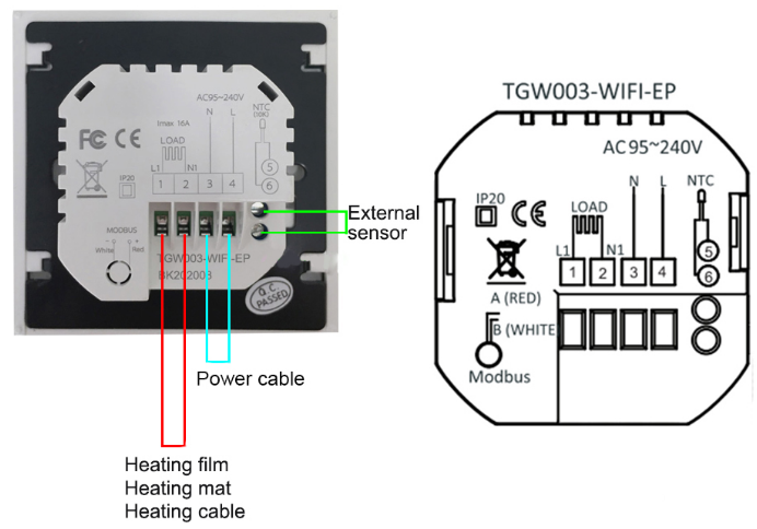 VANCOO TGW003 WIFI Smart Thermostat 5