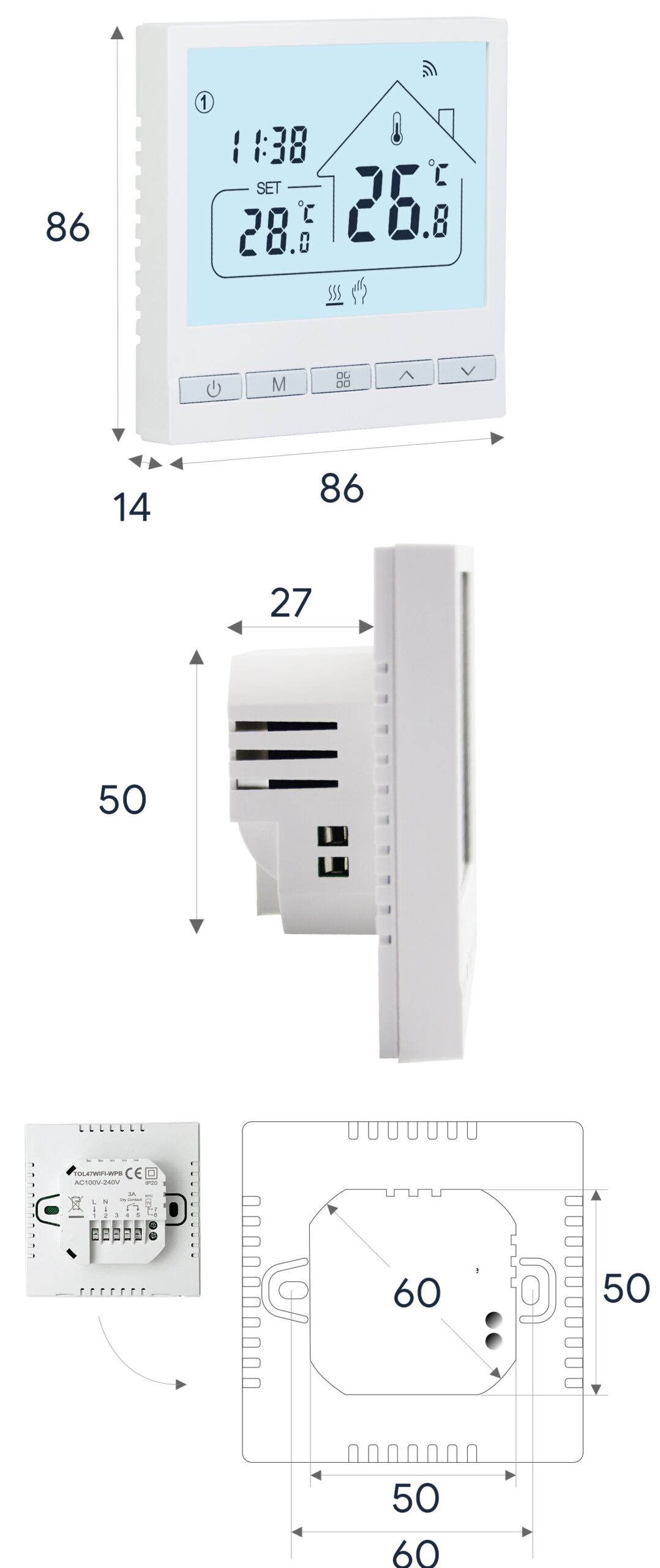 VANCOO-TOL47-Wifi-Smart-Thermostat-FIG.2