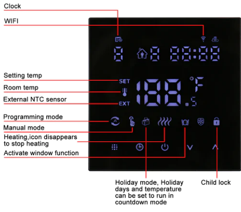 Wengart- WG607- TouchScreen- Programmable- Thermostat- 2