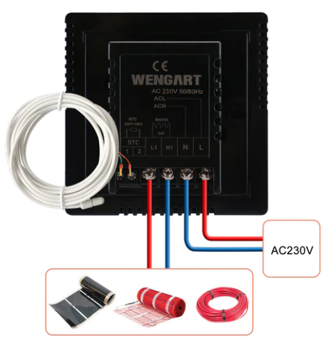 Wengart- WG808 -Electric -Heating -Room -Thermostat  - 3