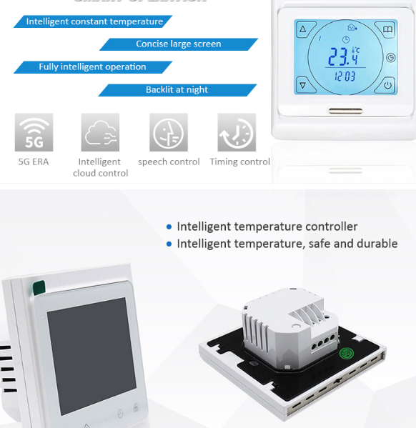 carbonwarm ZMWK LCD Touch Screen Room Thermostat 4