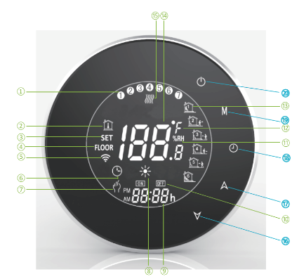 Byelearn -A031HWx2 -Touch -Screen -Wifi- Smart- Thermostat - 1