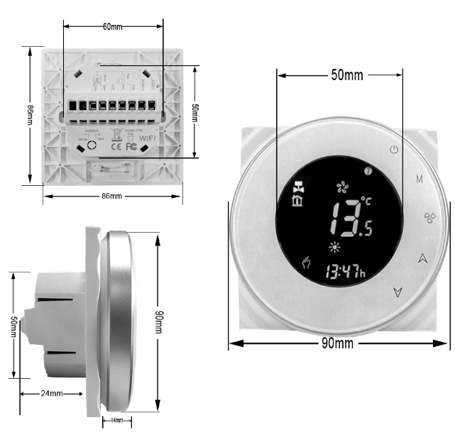 E-TOP -FT-CS01 -Programmable -Room -Thermostat  - 4