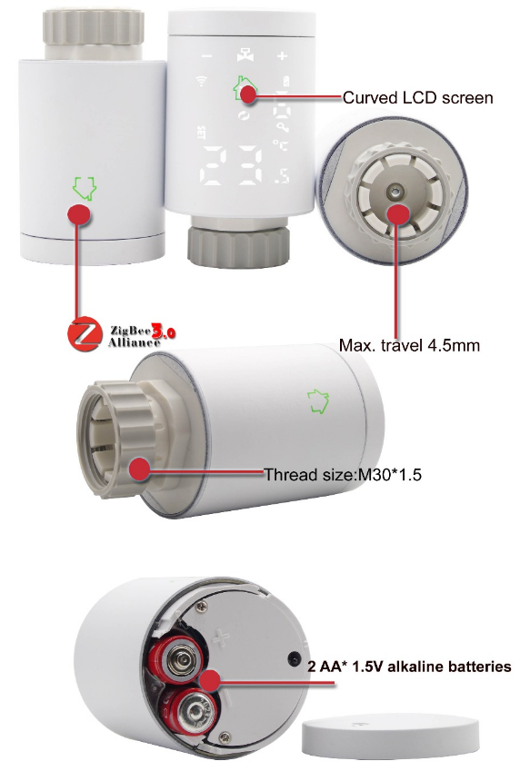 HESSWAY -HS368 -WIFI- Radiator- Thermostat- 6