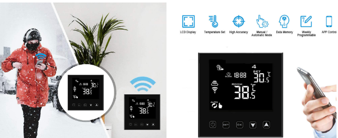 HYSEN- HY603WE- WiFi- Wireless- Room- Digital- Programmable -Thermostat  -7