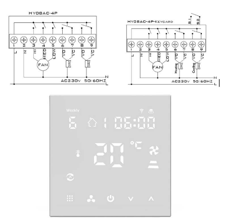 HYSEN- HY607AC-Wifi- Wifi- Smart- Digital -Thermostat - 7