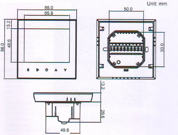 Midea- THP-1000ALN(W) -Wired -Remote -Thermostat- 1.