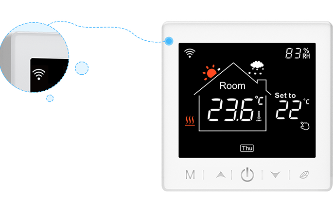 Rti-Tek- R9W.723 -Floor -Heating- Touchscreen -Programmable- Thermostat - 5