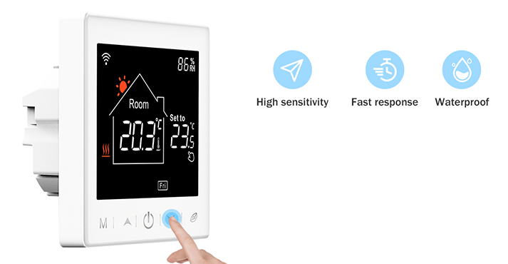 Rti-Tek- R9W.723 -Floor -Heating- Touchscreen -Programmable- Thermostat - 6