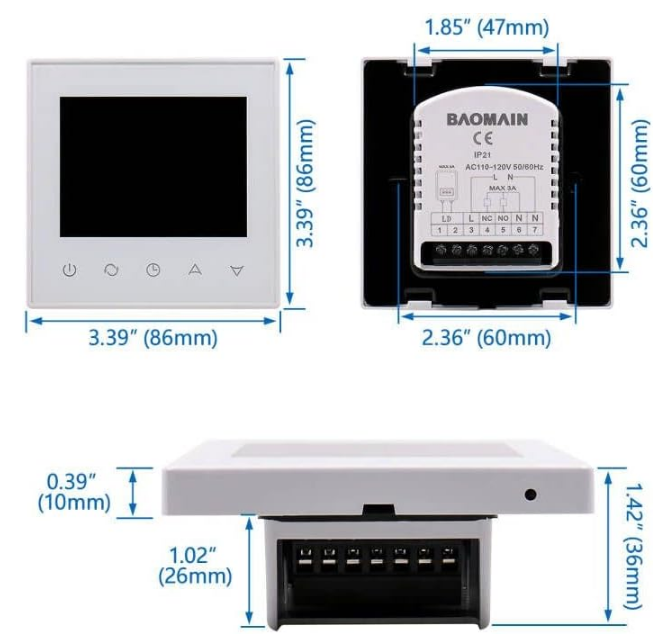 Baomain-BM-C505-Digital-Programmable-Thermostat-FIG.2
